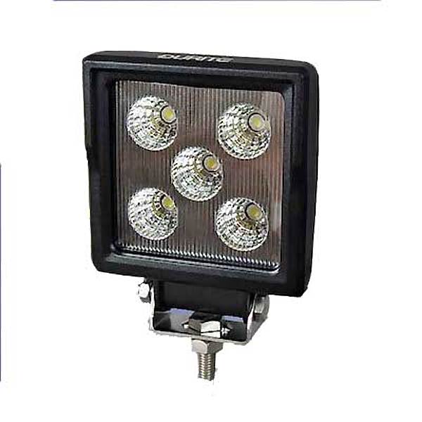 (image for) 5 x 3W LED Work Lamp with 450mm Flying Lead - Black, 12/24, IP67