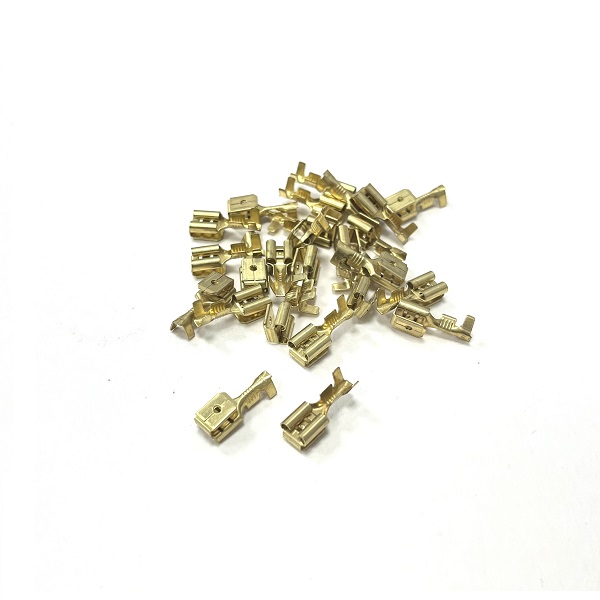 (image for) 6.3mm Female Brass Piggyback Spade Lucar Terminal