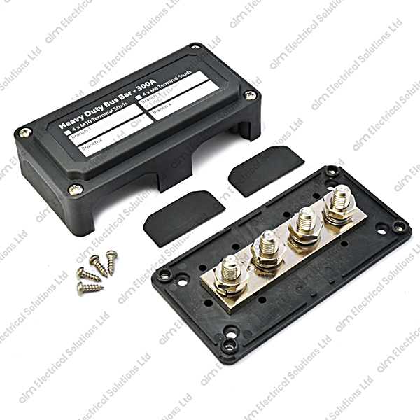 (image for) BB304 - Heavy Duty 4 Way Busbar/Power Distribution Box 300A