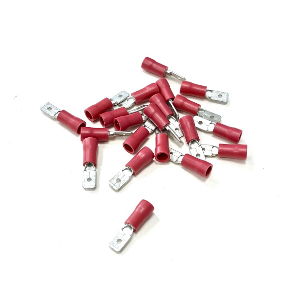 (image for) Pre Insulated Male Spade Terminals - 4.8mm - Red
