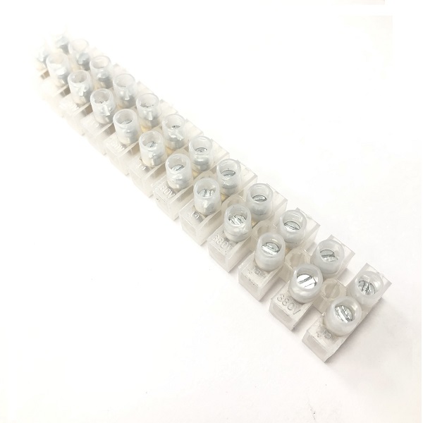 (image for) 12 Way 3A Screw Connector Strip - Chocolate Block
