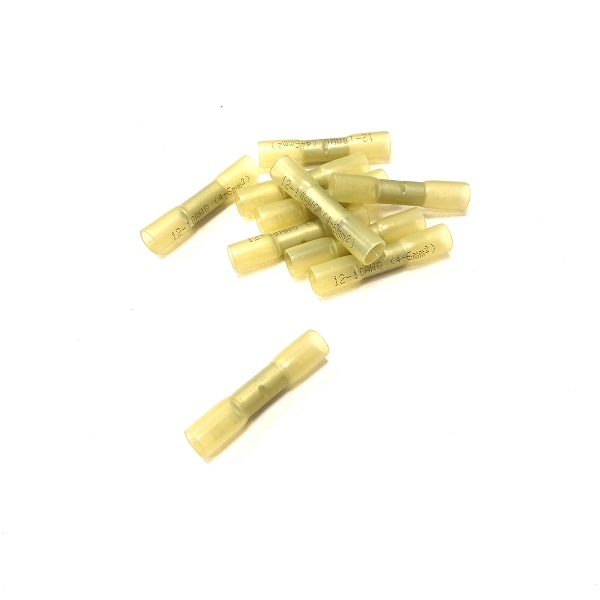 (image for) Yellow Heat Shrink Butt Connector - Adhesive Lined